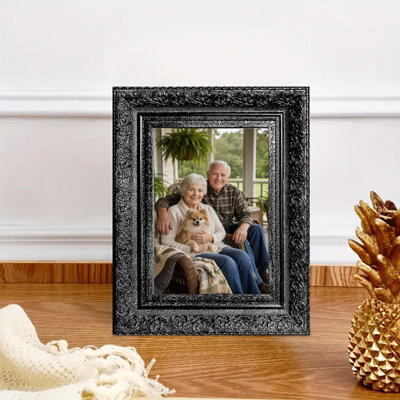 8" x 10" Black 1PC Heritage Style Picture Frame for Portrait Display