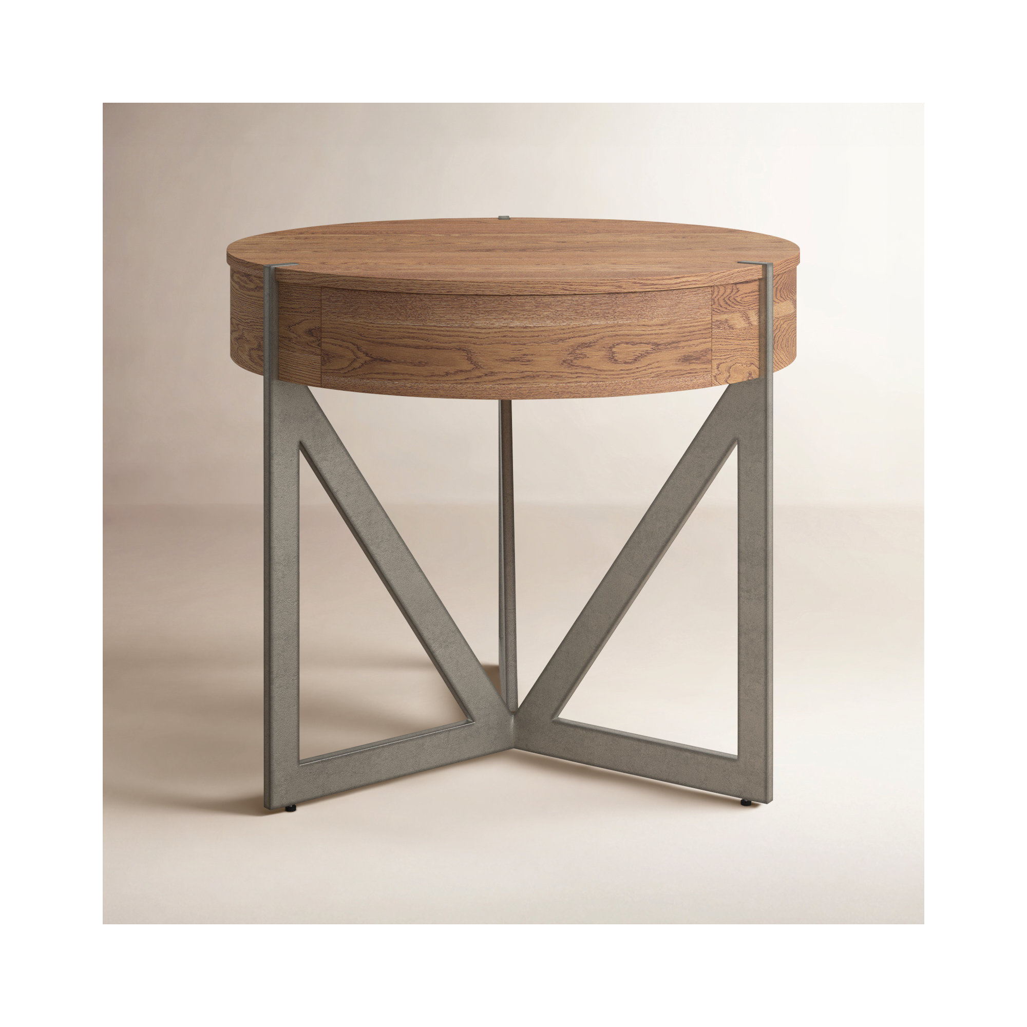 Ayla End Table With Storage, Brown