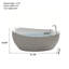 Baignoire de massage autoportante en une pièce 51,18 po x 29,53 po