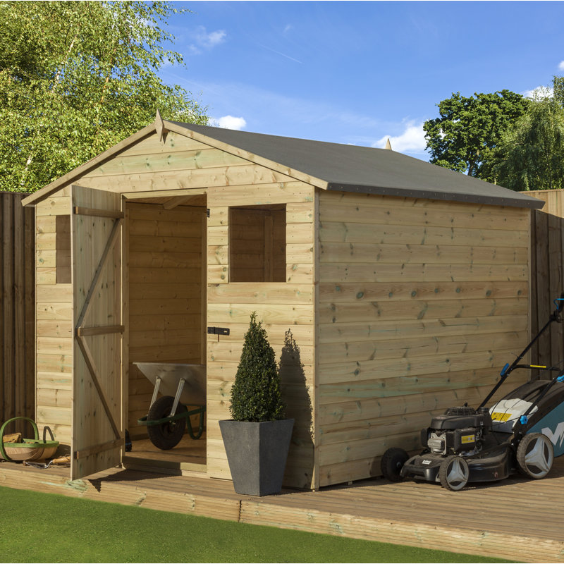Premier Apex Shiplap Wooden Shed, 8ft. W x 9ft. D