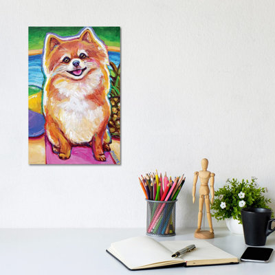Poolside Pomeranian Pup by Robert Phelps - Gallery-Wrapped Canvas Giclée on Canvas