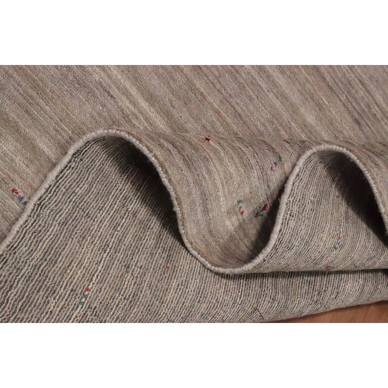Tapis en soie fabriqué à la main de style Gabbeh 9 x 12