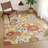 Machine Washable Indoor/Outdoor Chantille ACN2293 Floral Rug-203089013