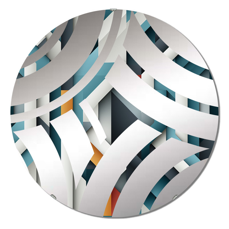 Miroir décoratif Blue Wave, 23,6 po x 23,6 po
