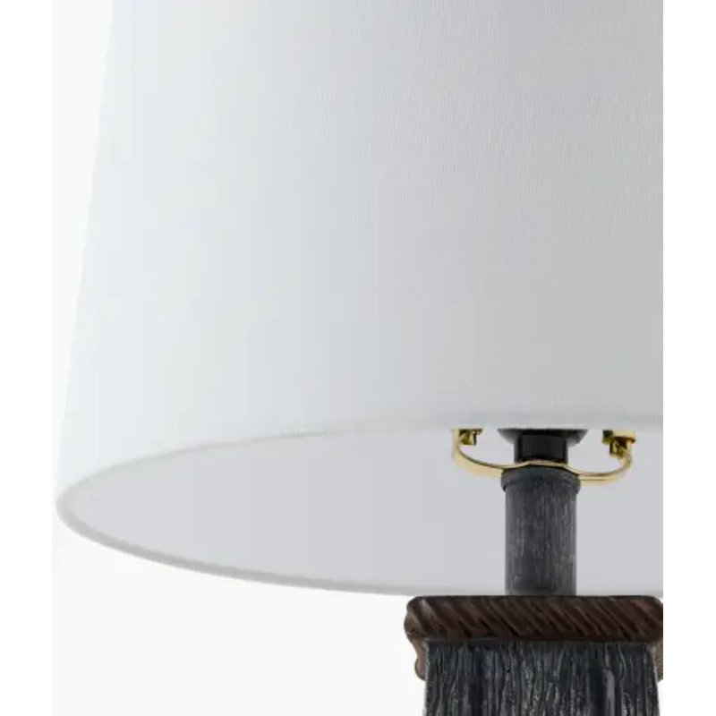 Lampe de table Arkos, Bleu très foncé, H 27 po x l 14 po x P 14 po, Blanc, 100