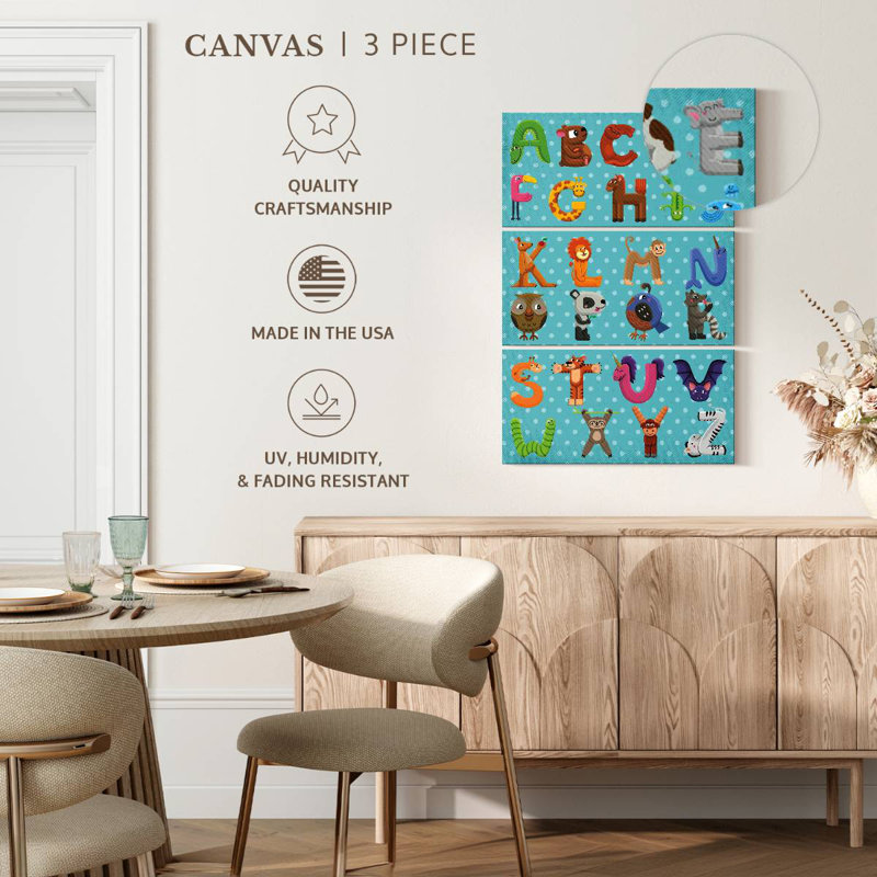 Animal Shaped Alphabet, 74" H x 48" W