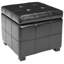Repose-pieds carré avec rangement en similicuir de 18,3 po Graysie-9732036