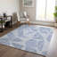 Tapis bleu marine en polyester tissé à la machine Itzayana-370796514