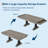 71 Inch Rectangular Dining Table with 2 Drawers, Large Wooden Kitchen Table for 6-8 People, Sturdy Double Pedestal Base, Gray-319964881