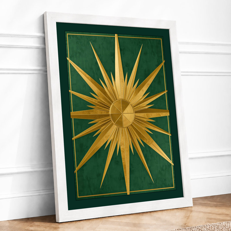 Radiant Geometry Geometric - Framed Print, A1 - 84.1 x 59.4 cm, White