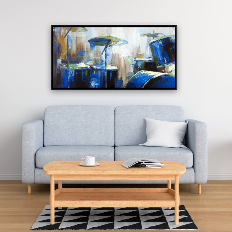 " Asbtract Drums ", 24" H x 48" W