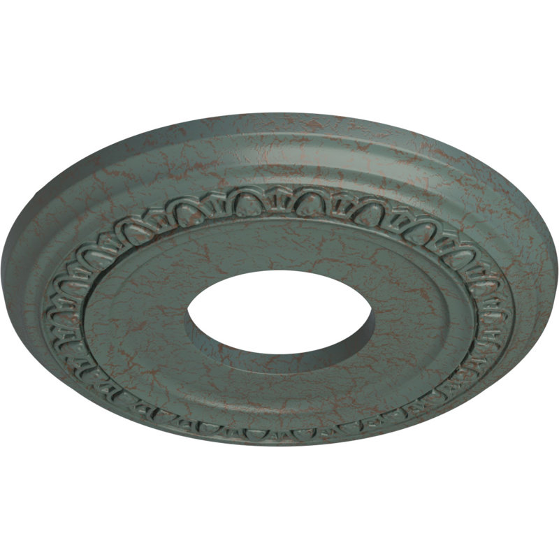 Médaillon de plafond l 12,25 po x P 1,125 po Jackson, Craquelure tourbillon de nuage