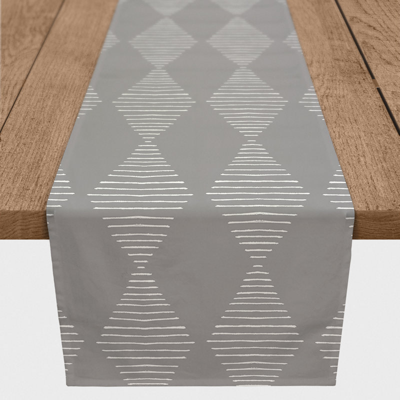 Chemin de table d'extérieur Black Line, L 90 po x P 16 po, gris