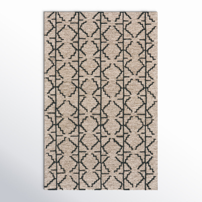 Tapis en laine Carlette, Rectangle 3 pi 6 po x 5 pi 6 po