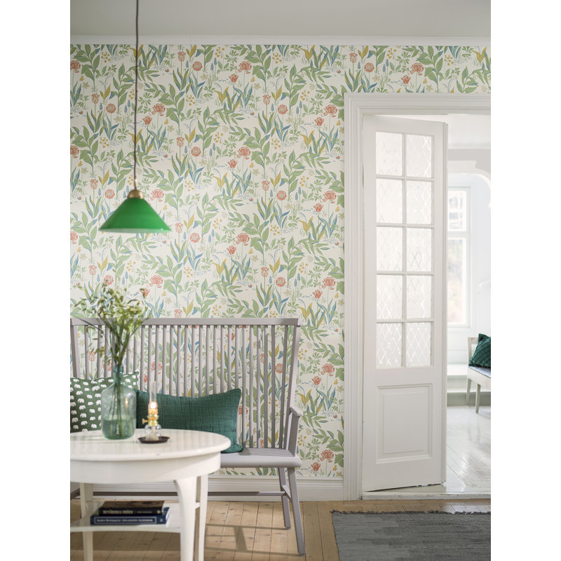 Rouleau de papier peint L 33 pi x l 21 po Twila, Blanc cassé