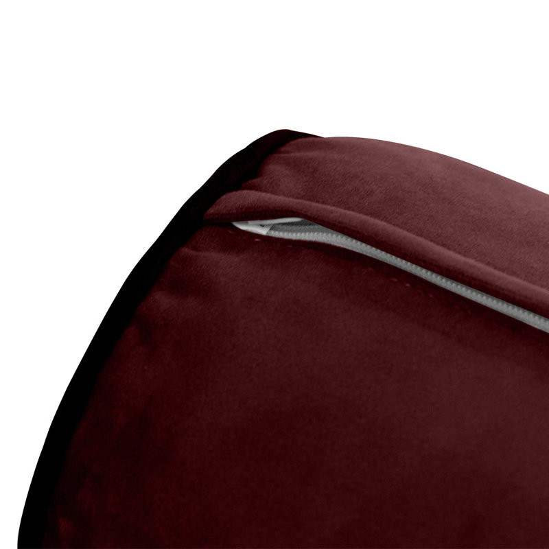 T-Cushion Daybed Slipcover, Burgundy Velvet
