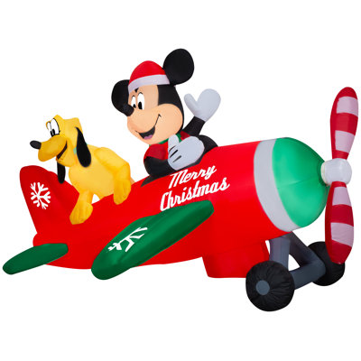 Image animée d'un airblown - Scène de l'avion clubhouse de Mickey et Pluton avec DEL - Scène de LG - Disney