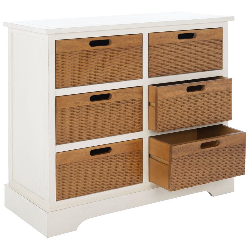 Plotinus 6 - Drawer Accent Chest, Distressed White