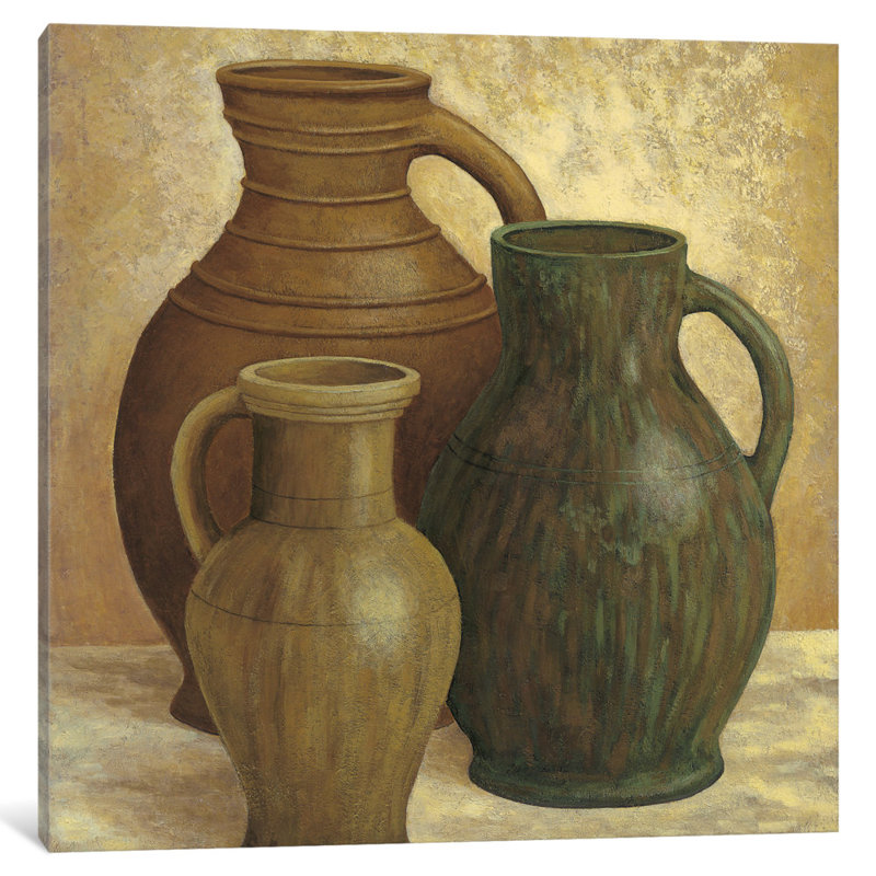 « vasi di terre cuite », reproduction d’art sur toile, H 37 po x l 37 po x P 1,5 po