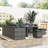 6-Piece Outdoor Sectional Sofa Set with Adjustable Backrests, Spacious Storage and Glass-Top Table-1811011890