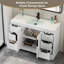 Base de meuble-lavabo à double cuve 48 po seulement, comptoir de lavabo non inclus