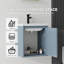 Meuble-lavabo flottant 20 po avec lavabo, porte à fermeture en douceur, lavabo en céramique, contreplaqué, bleu-36734454-36734456