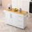 Kitchen Island Cart with 2 Door Cabinet and Three Drawers with Spice Rack, Towel Rack-1918996927