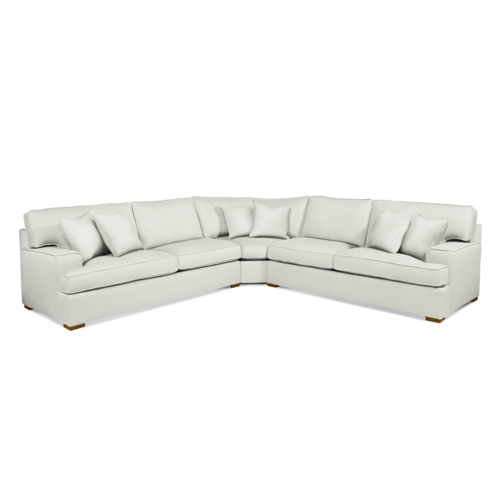 Sadie 3-Piece Upholstered Sectional, Havana Finish, Navy Crypton Performance; 0822-61