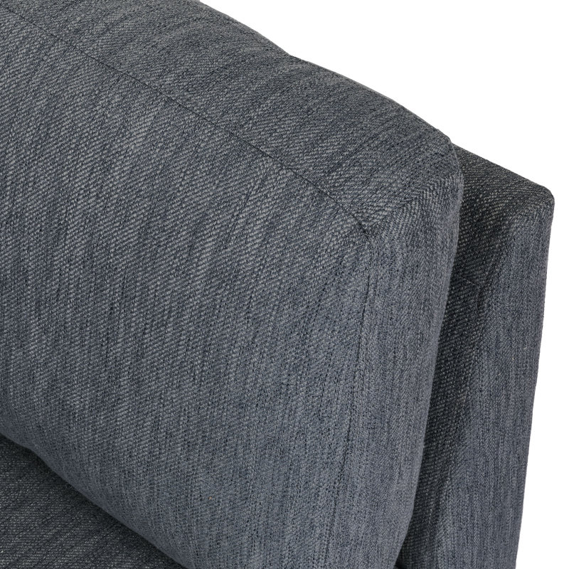 Chaise longue Pendlebury, 100 % polyester - gris anthracite