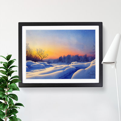 Winter Landscape Sunset Vol.2 - Framed Print