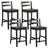 Wooden Bar Stools Set of 2 with Ergonomic Backrest and Footrest-865968864