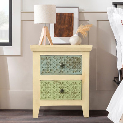 Falconer 56cm W Solid Wood Bedside Table
