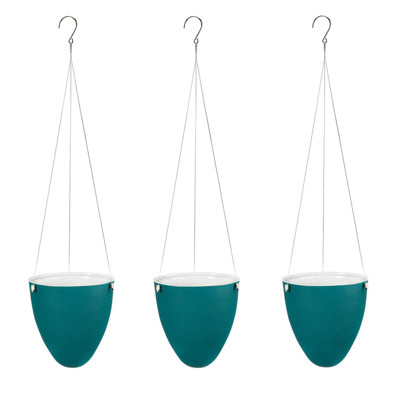 Pot de fleurs suspendu en plastique, Vert olive