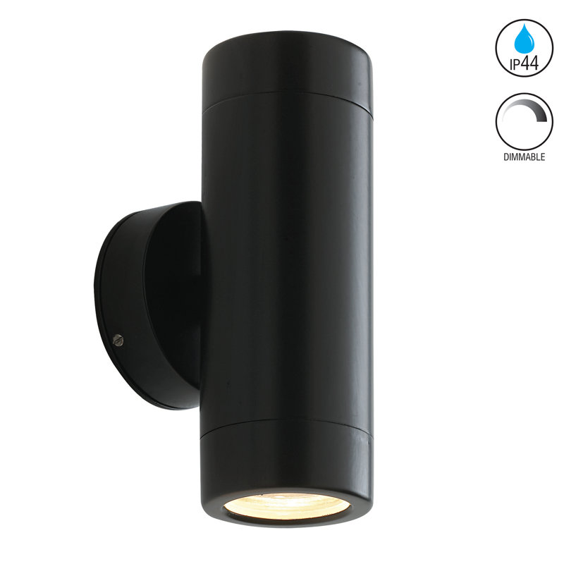 Amot Outdoor Armed Sconce, Satin Black