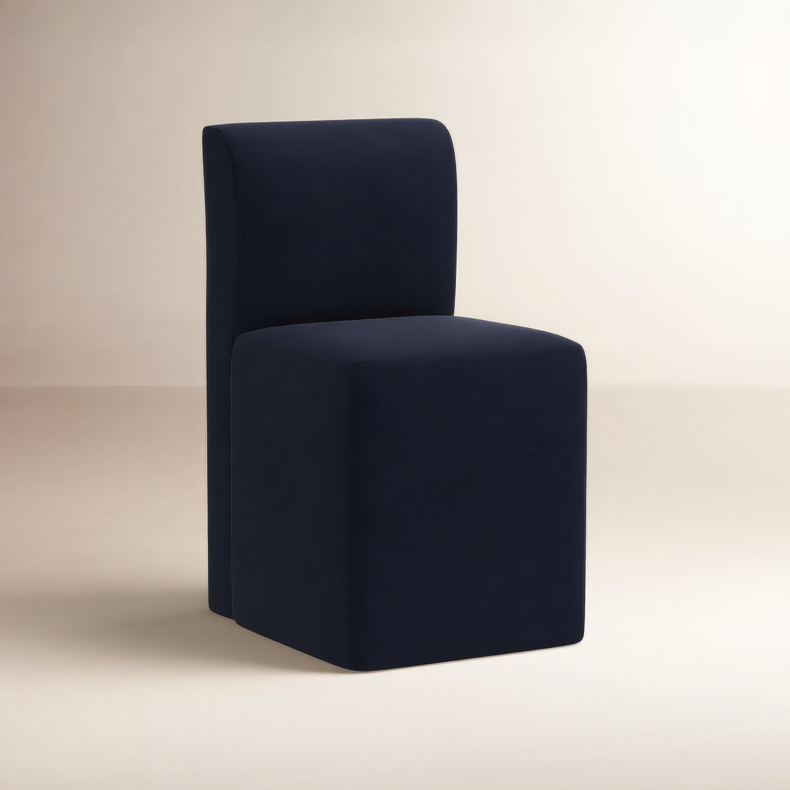 Mendy Linen Parsons Dining Chair, Classic Ink Performance Velvet