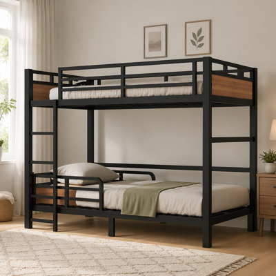Twin Xl Over Twin Xl Metal Bunk Bed/Metal Loft Bed,Separable Bunk Beds