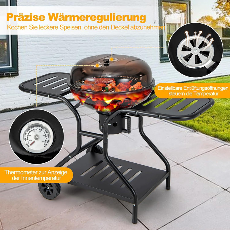Belfry Kitchen Maja 134cm W Charcoal Grill