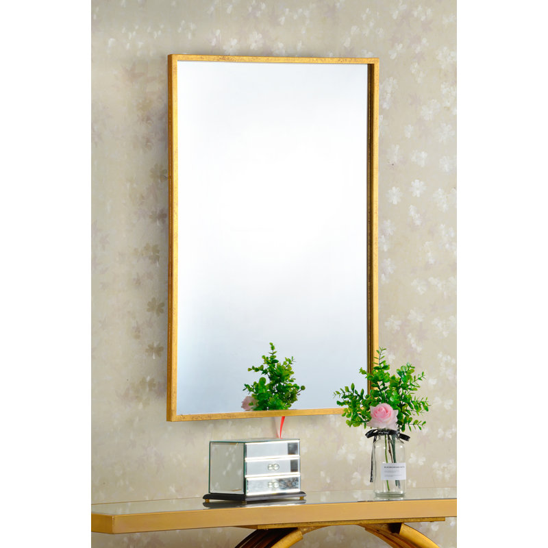 Valencia Gold Framed Rectangular Wall Mirror