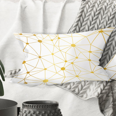 Coussin Golden Grid I - Mid-Century Modern