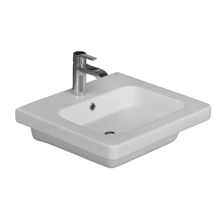 Barclay Resort 650 18.12'' White Vitreous China Rectangular Bathroom Sink with Overflow