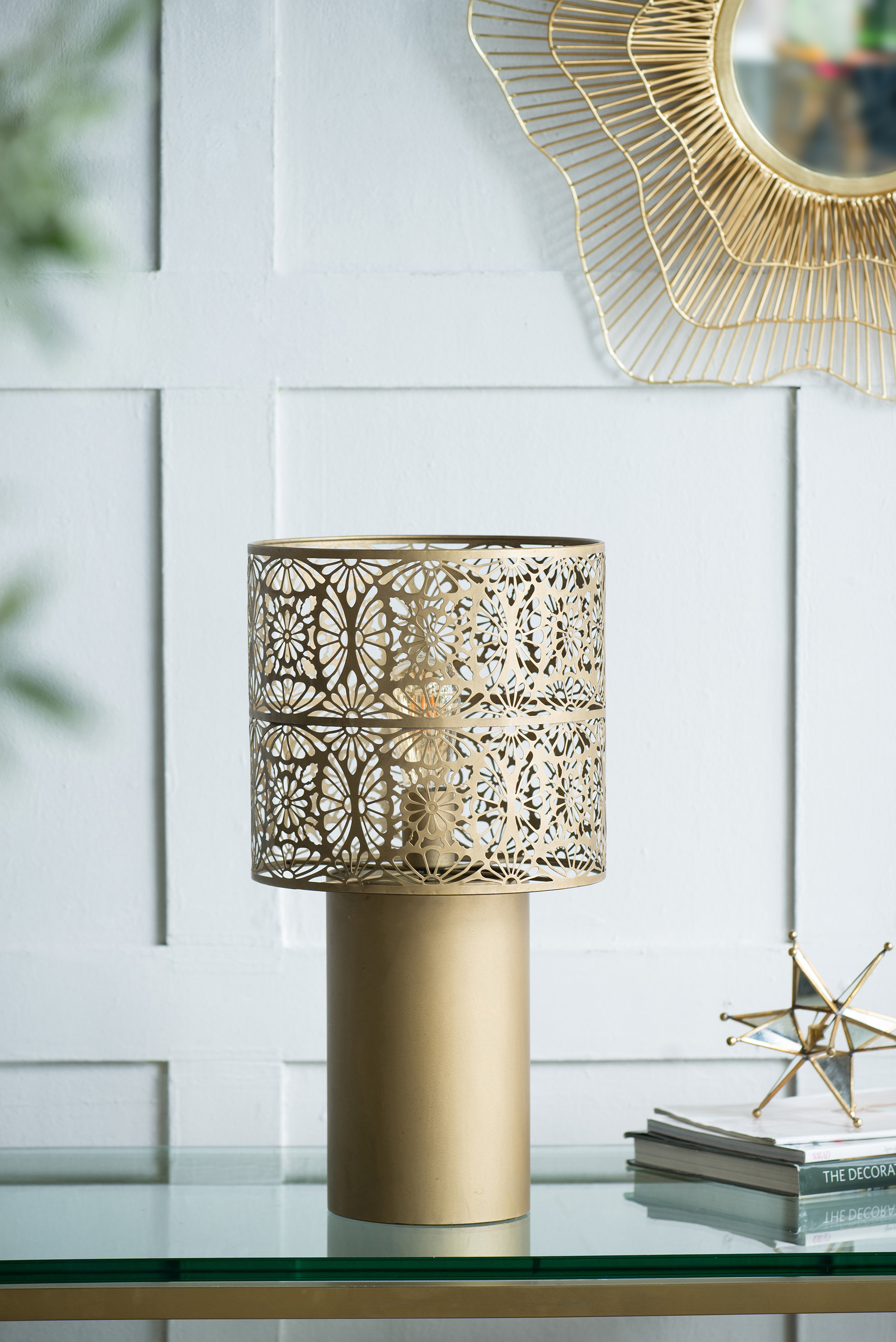 Everly Quinn 21.5" Antique Gold Table Lamp | Wayfair