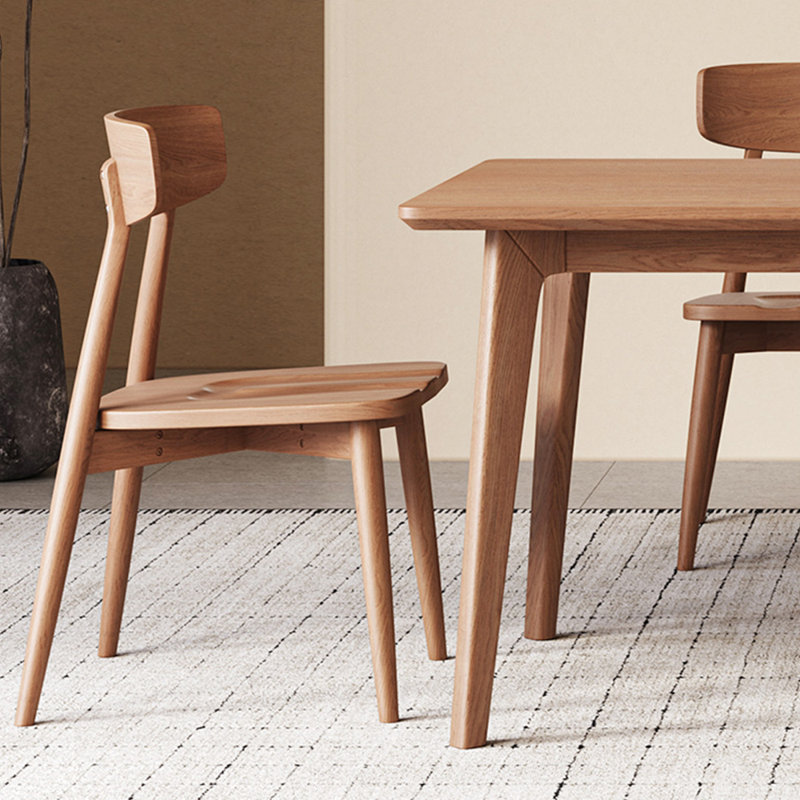 Ensemble de table de salle à manger rectangulaire en bois de frêne, 4, H 29,92 po x L 62,99 po x l 31,49 po
