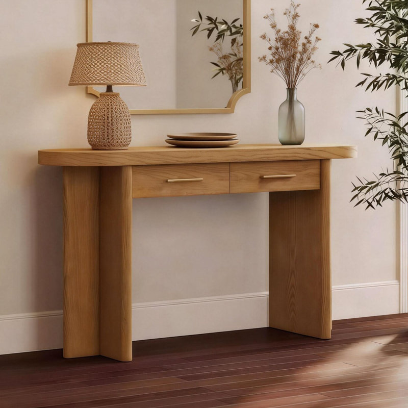 Console simple de style champêtre, H 29,5 po x l 63 po x P 13,8 po