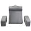 Reading Pillow, Backrest Support Pillow with Arm and 3 Pockets, Large Size Bed Pillow with Removable Headrest & 25D Sponge, Handle for Easy Carrying, for Reading, Gaming, Resting, Working, Grey