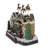 16" White and Brown LED Lighted and Animated Christmas Village with Flying Sleigh Tabletop Decor