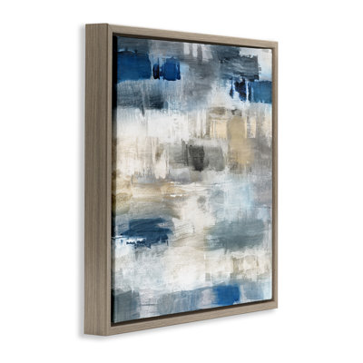 Neutrals & Blue Abstraction