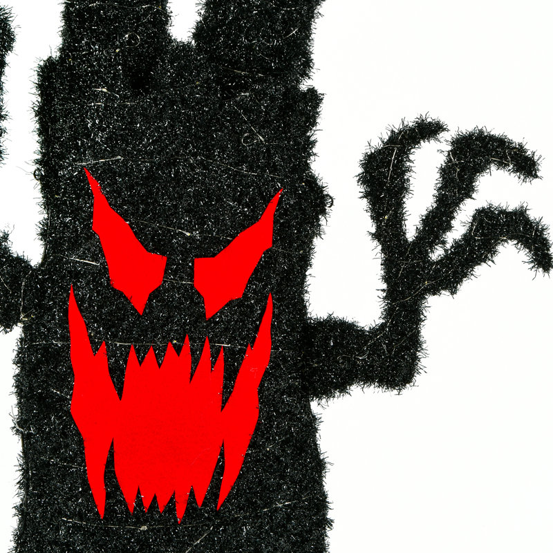 48in. Pre-Lit Frightening Face Halloween Tree