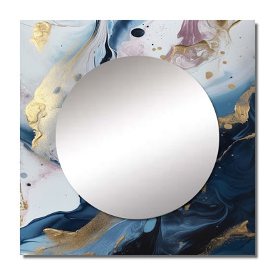 Gervis - Abstract Marble Large Square Mirror Wall Decor For Bedroom