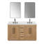 Meuble-lavabo double Eris 60 avec comptoir