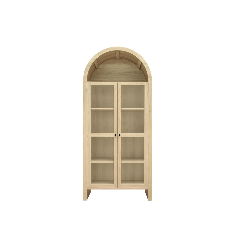 Armoire de rangement Annche de 71,16 po de hauteur, avec tablettes réglables, porte en acrylique, pour un rangement bien rangé dans les armoires de cuisine, grande porte moderne pour une organisation efficace